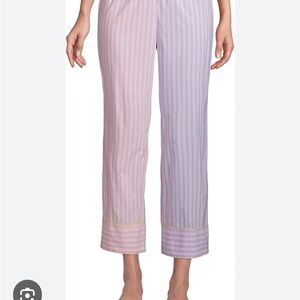Lands' End Striped Pajama Pants - Pink and Purple